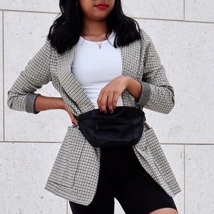 H&M plaid blazer